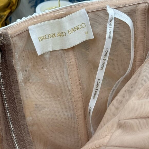 🆕 BRONX & BANCO 🧿 NWOT Dahlia Gown, White Sequin Floral Gown - Sz M US 6 - Picture 13 of 14